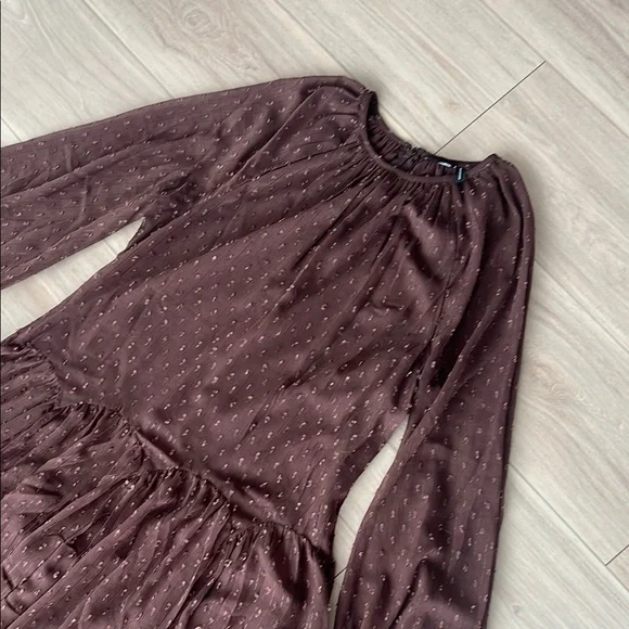 ASOS Brown Long Sleeve Dress - Picture 7 of 15